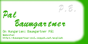 pal baumgartner business card